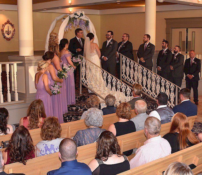 wedding ceremony at Hidden Hills, Rindge, New Hampshire