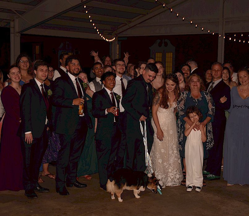 wedding guests dancing at Hidden Hills, Rindge, New Hampshire