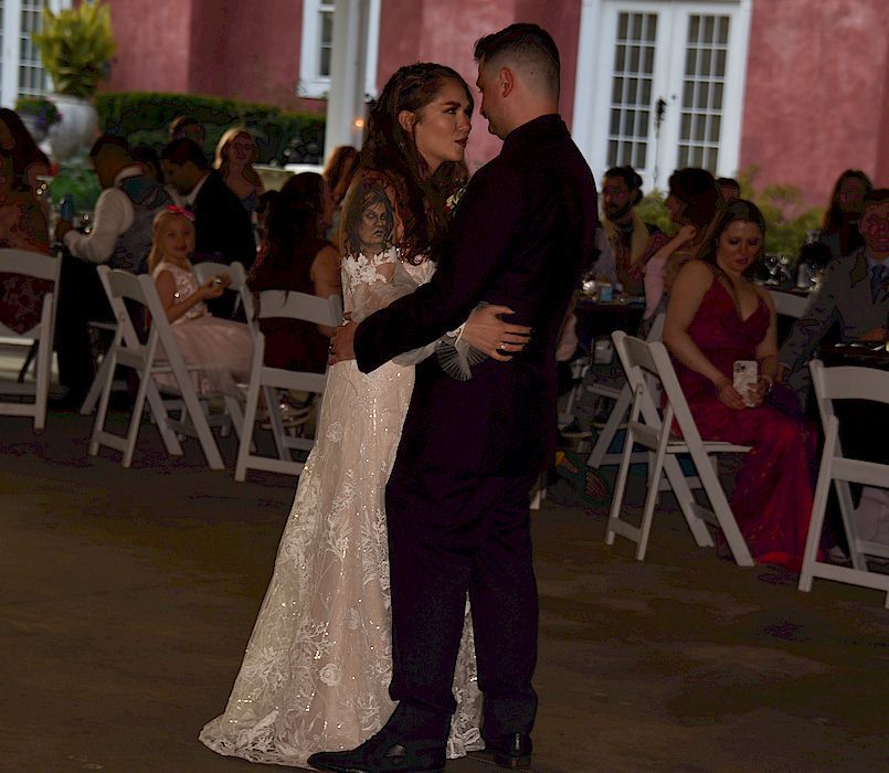 newlyweds first dance at Hidden Hills, Rindge, New Hampshire