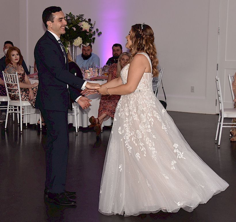 wedding first dance at lakeview pavilion foxborough ma