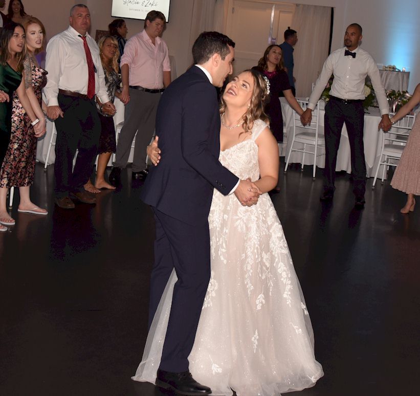 bride and groom last dance at lakeview pavilion foxborough ma