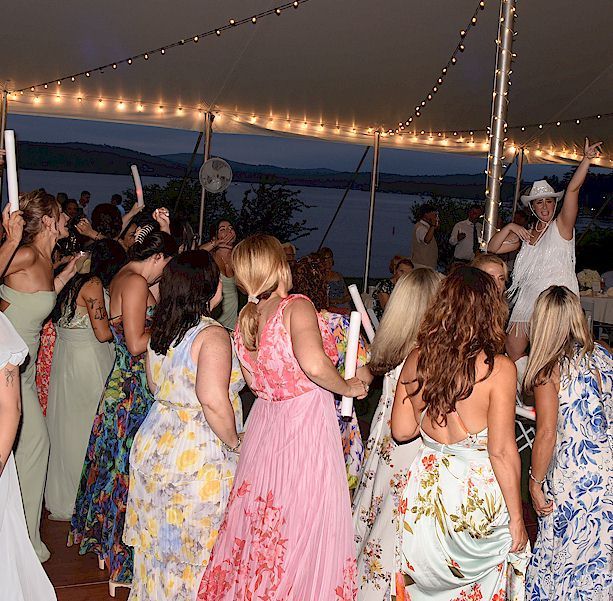 Under the tent at the Margate Resort, Laconia, New Hampshire