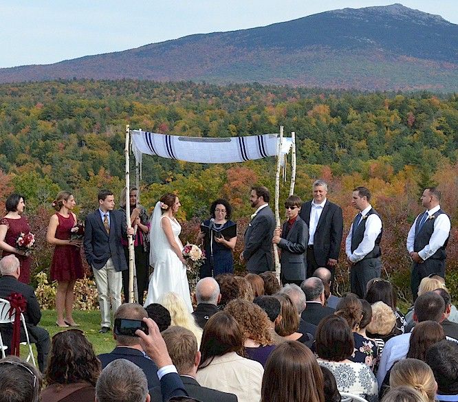wedding ceremony at Monadnock Berries, Troy, NH