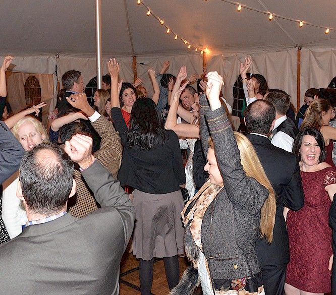 wedding guests dancing at Monadnock Berries, Troy, NH