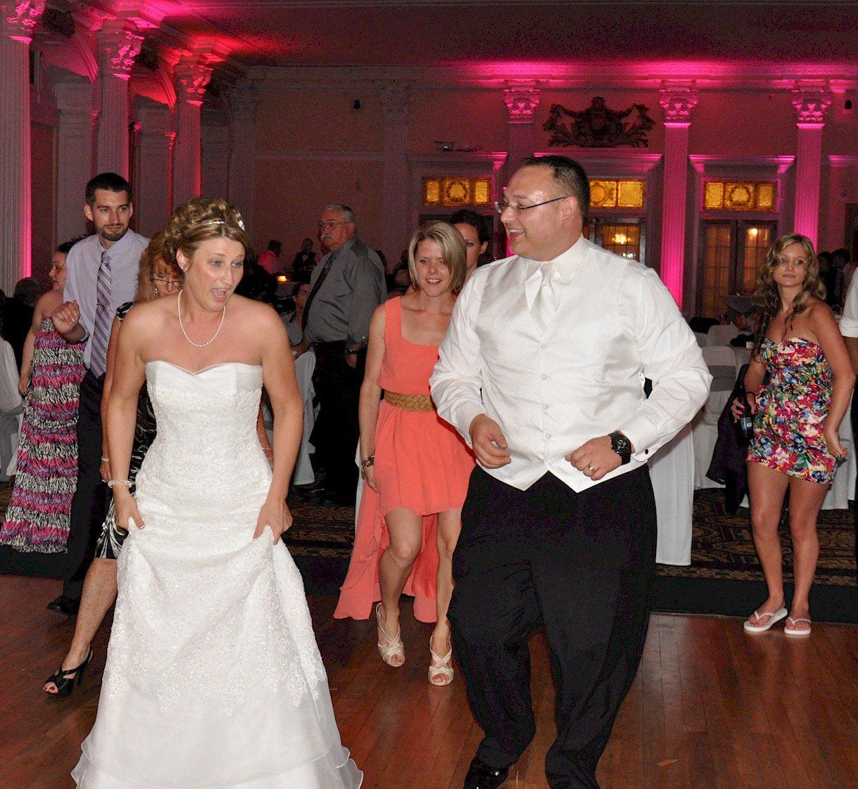 wedding guests dancing at Omni Mount Washington Bretton Woods New Hampshire