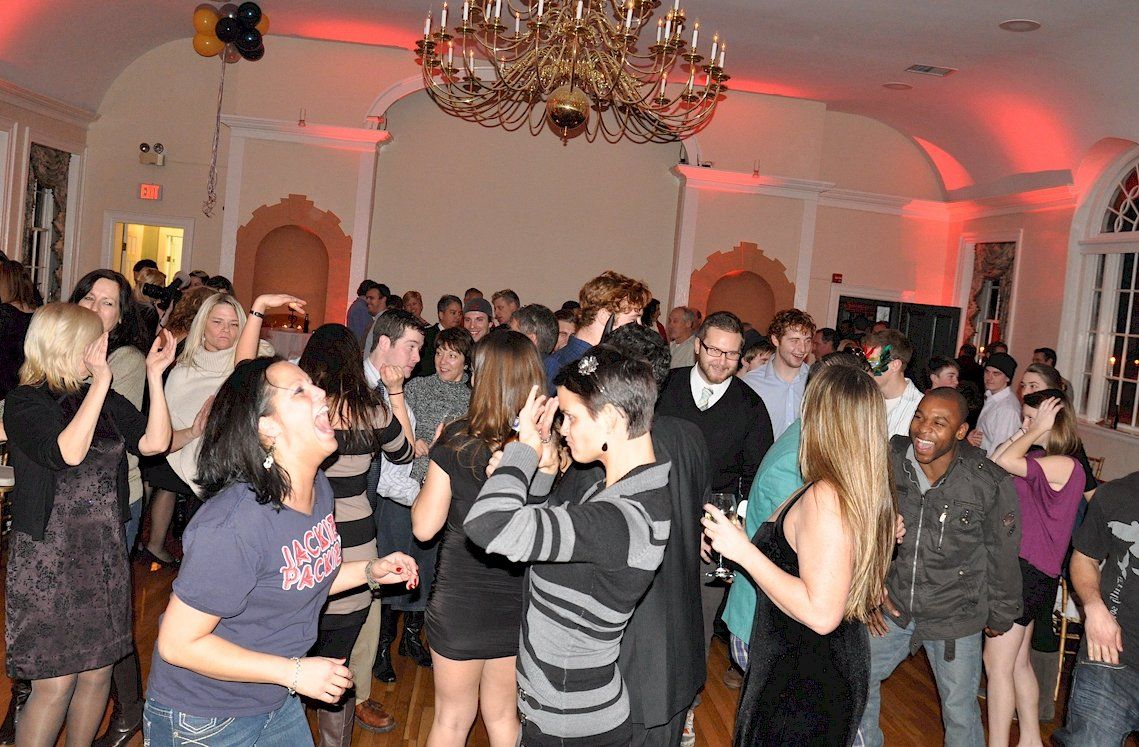 wedding guests DJ dancing at Phoenix Room, Newburyport, Massachusetts