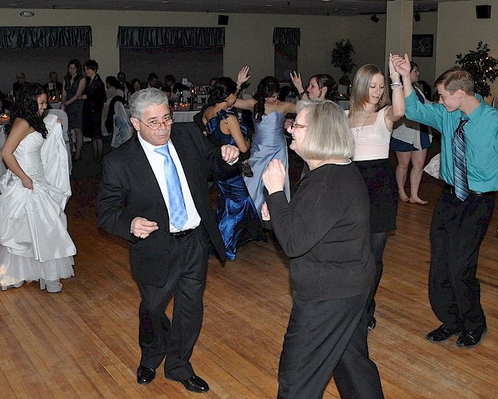 NH wedding DJ guests dancing at Rochester Country Club, Rochester, NH