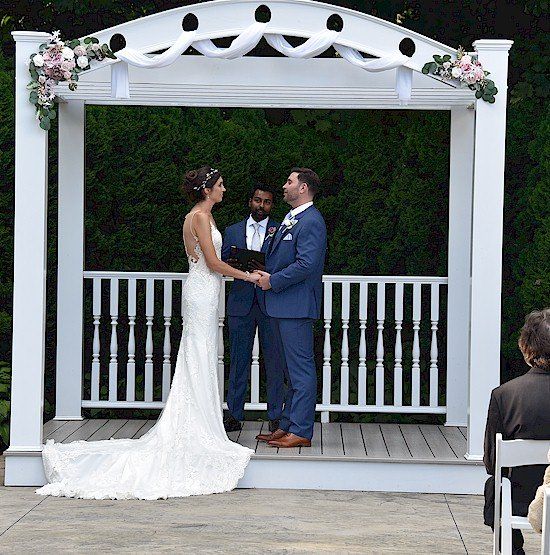 Wedding Ceremony at Saphire Estate, Sharon, Massachusetts