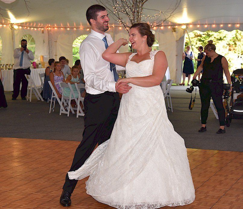 wedding guests dancing at Waterville Valley Conference Center, New Hampshire