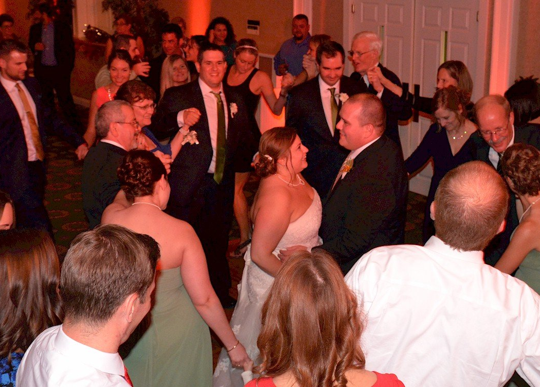 NH wedding DJ guests dancing at Abenaqui Country Club, Rye, NH