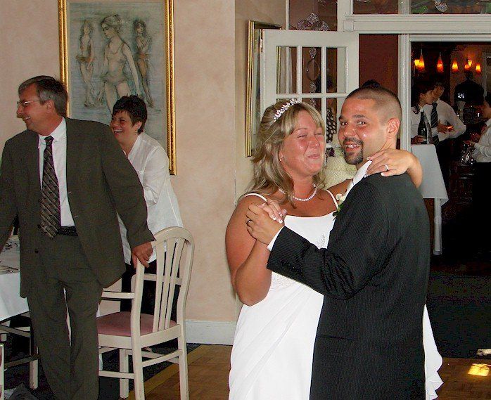 bride and groom first dance MA wedding DJ at Alberto's Ristorante, Hyannis, Massachusetts, Cape Cod
