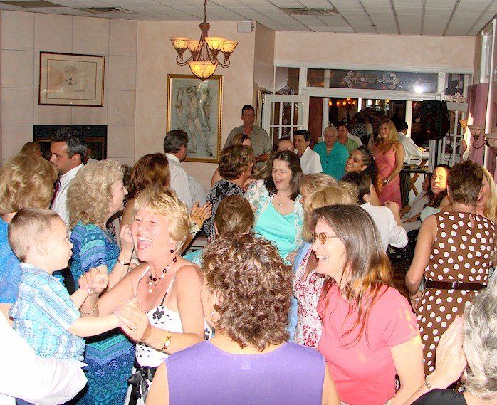 MA wedding DJ guests dancing at Alberto's Ristorante, Hyannis, Massachusetts, Cape Cod