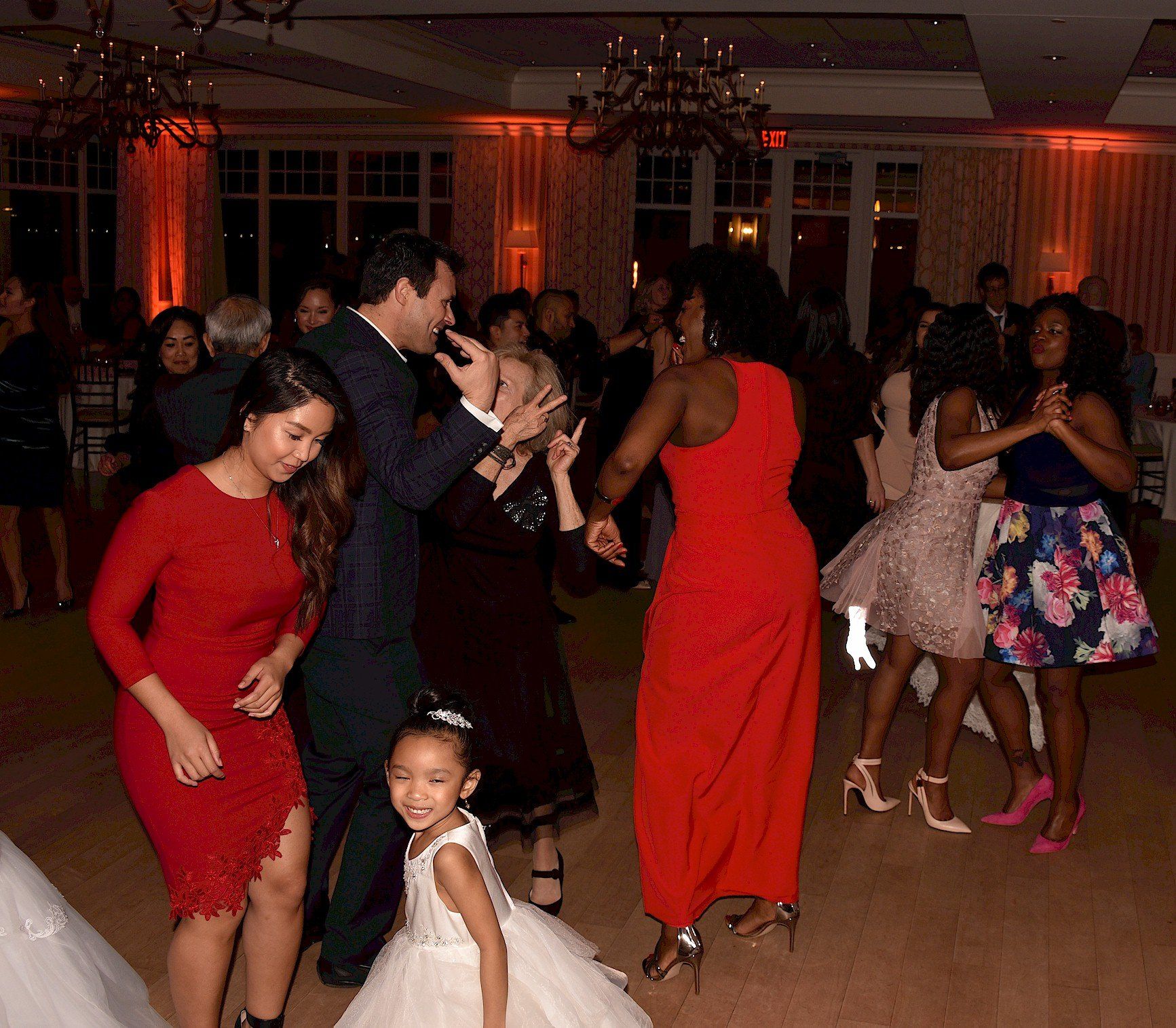 MA wedding DJ guests dancing at Beauport Hotel, Gloucester, Massachusetts