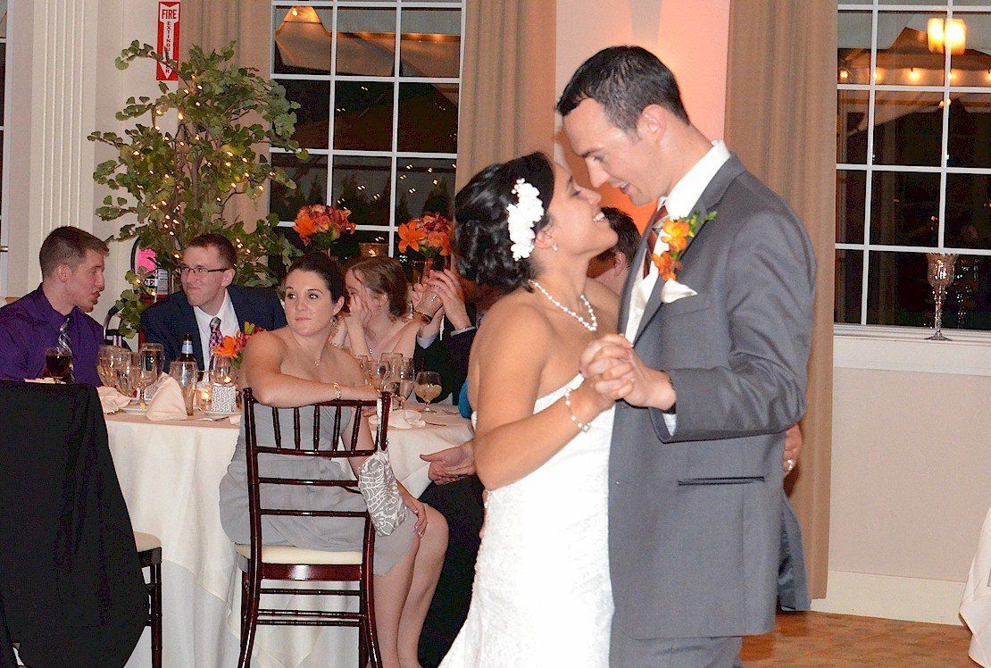 bride and groom dance Brookstone Park, Derry, New Hampshire