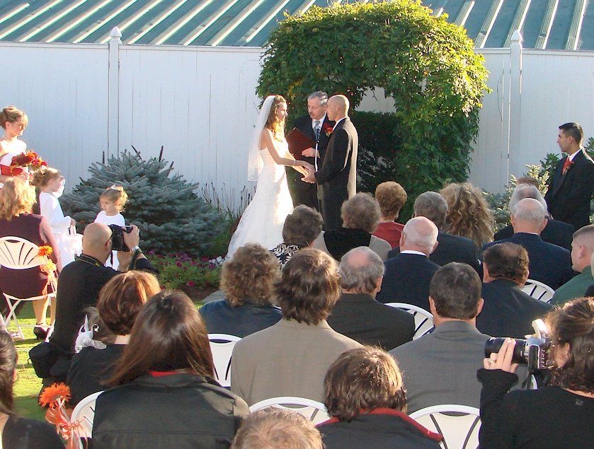 wedding ceremony at Candia Woods Golf Links, Candia, New Hampshire