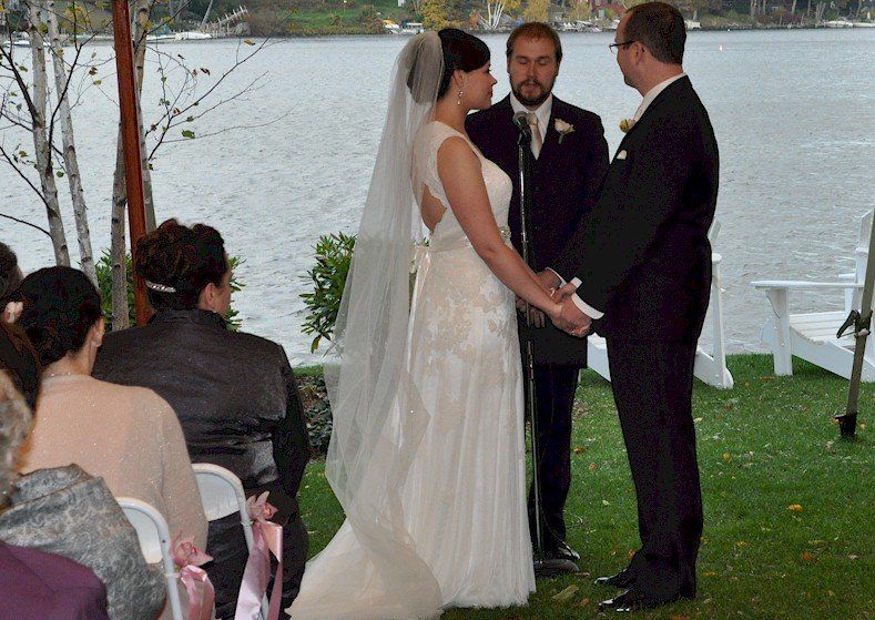wedding ceremony, church landing, meredith, New Hampshire