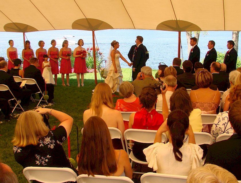 wedding ceremony, church landing, meredith, nh