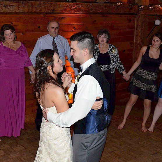 wedding guests dancing at Dell-Lea Weddings & Events, Chichester, NH