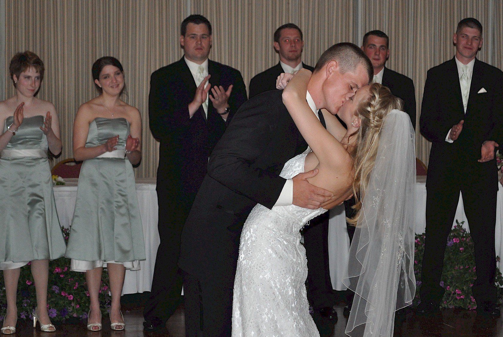 bride groom first dance at The Double Tree Hilton, Manchester, New Hampshire