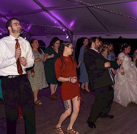 wedding dance floor fun, flag hill winery, Lee, New Hampshire