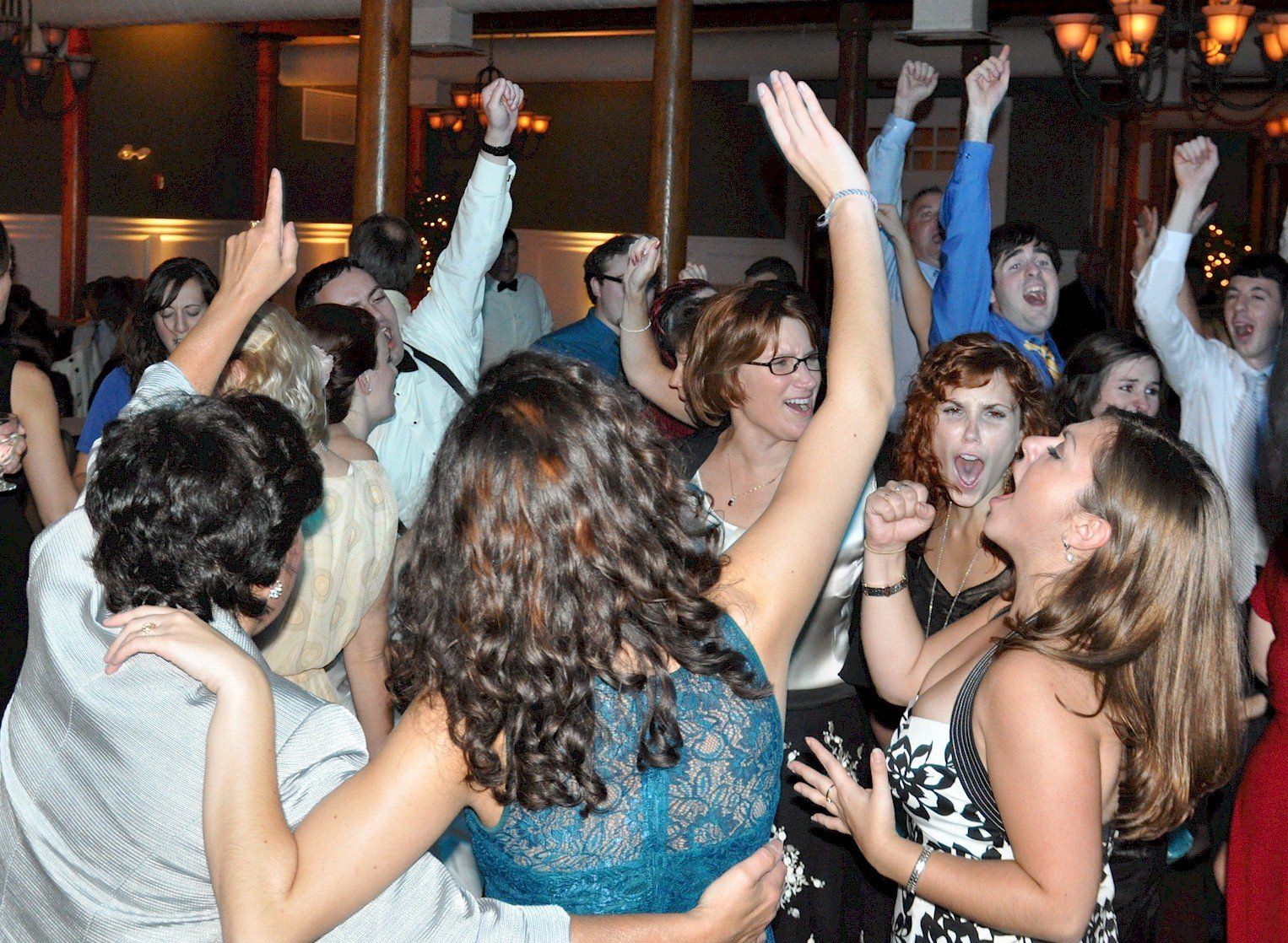 NH wedding DJ guests dancing at Fratellos Italian Grille, Manchester, New Hampshire