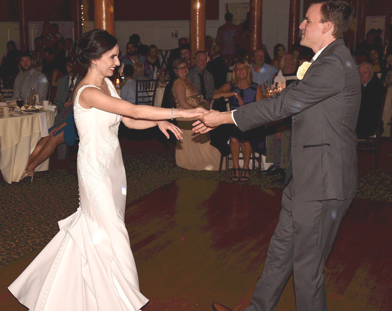 NH wedding DJ first dance at Fratellos Italian Grille, Manchester, New Hampshire