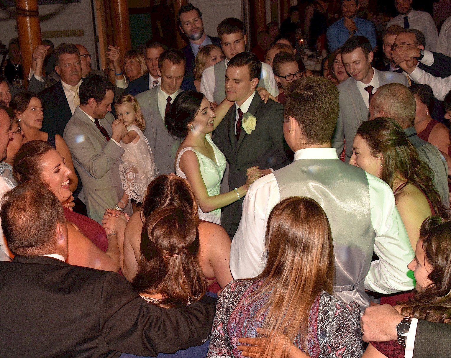 bride and groom first dance NH wedding DJ Fratellos Italian Grille, Manchester, New Hampshire