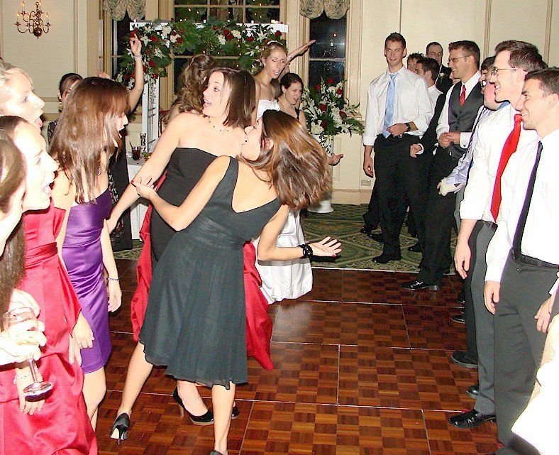 wedding guests dancing at Hawthorne Hotel, Salem, Massachusetts