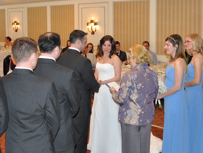 wedding ceremony at Margate Resort, Laconia, NH