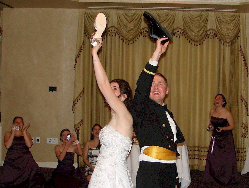 ri wedding DJ guests dance at Newport Officer's Club, Newport Naval Station, RI
