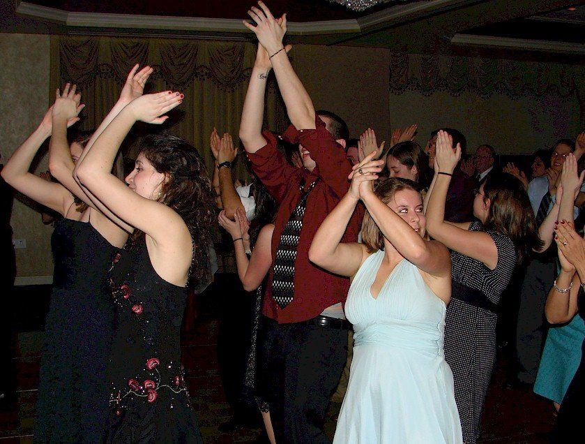 wedding guests RI DJ dancing at Newport Officer's Club, Newport Naval Station, RI