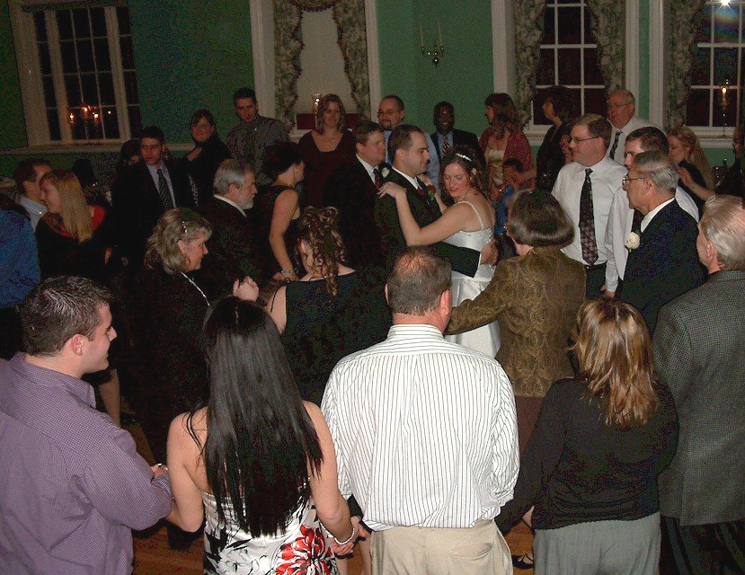 MA wedding DJ wedding guests dancing at Phoenix Room, Newburyport, Massachusetts