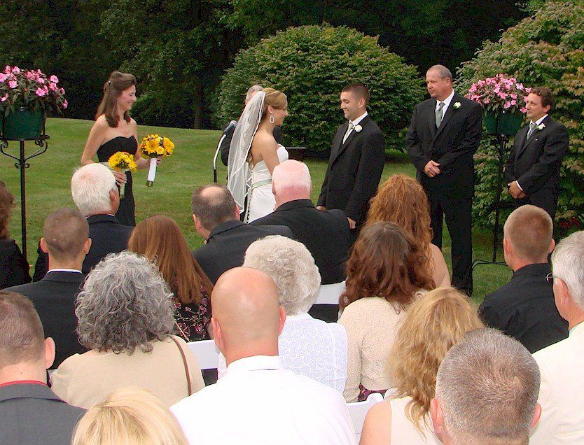 wedding ceremony at The Portsmouth Country Club, Portsmouth, NH