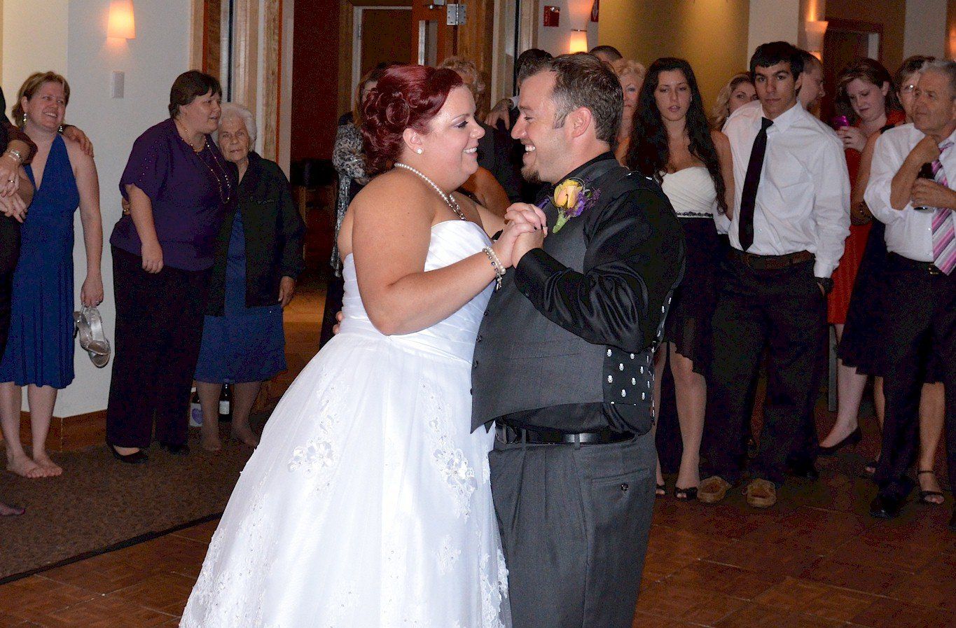 bride groom guests DJ dancing at Salvatore's Restaurant, Lawrence, Massachusetts