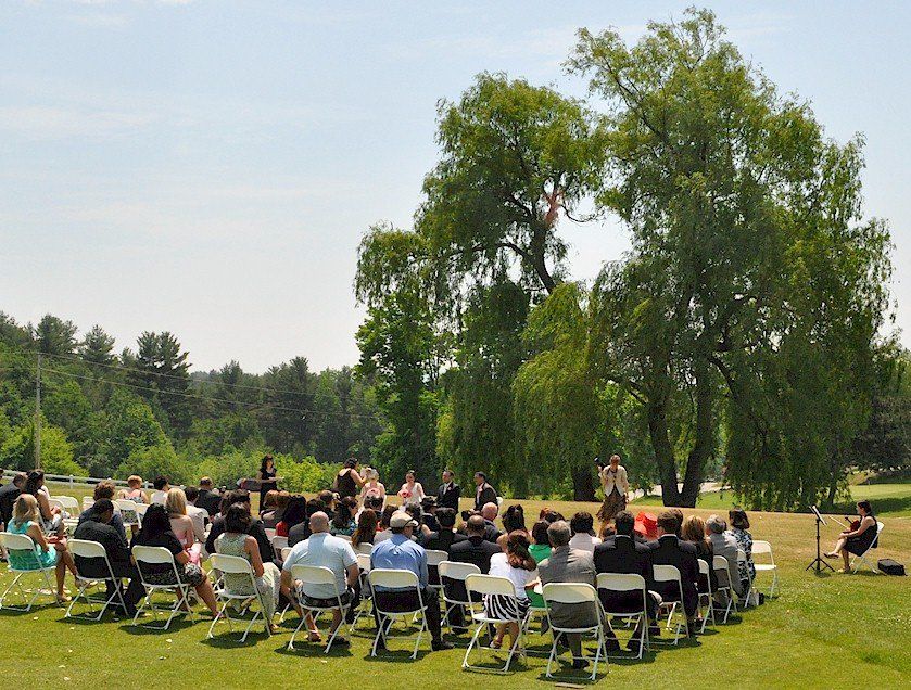 wedding ceremony at Waukewan Golf Club, Center Harbor, NH