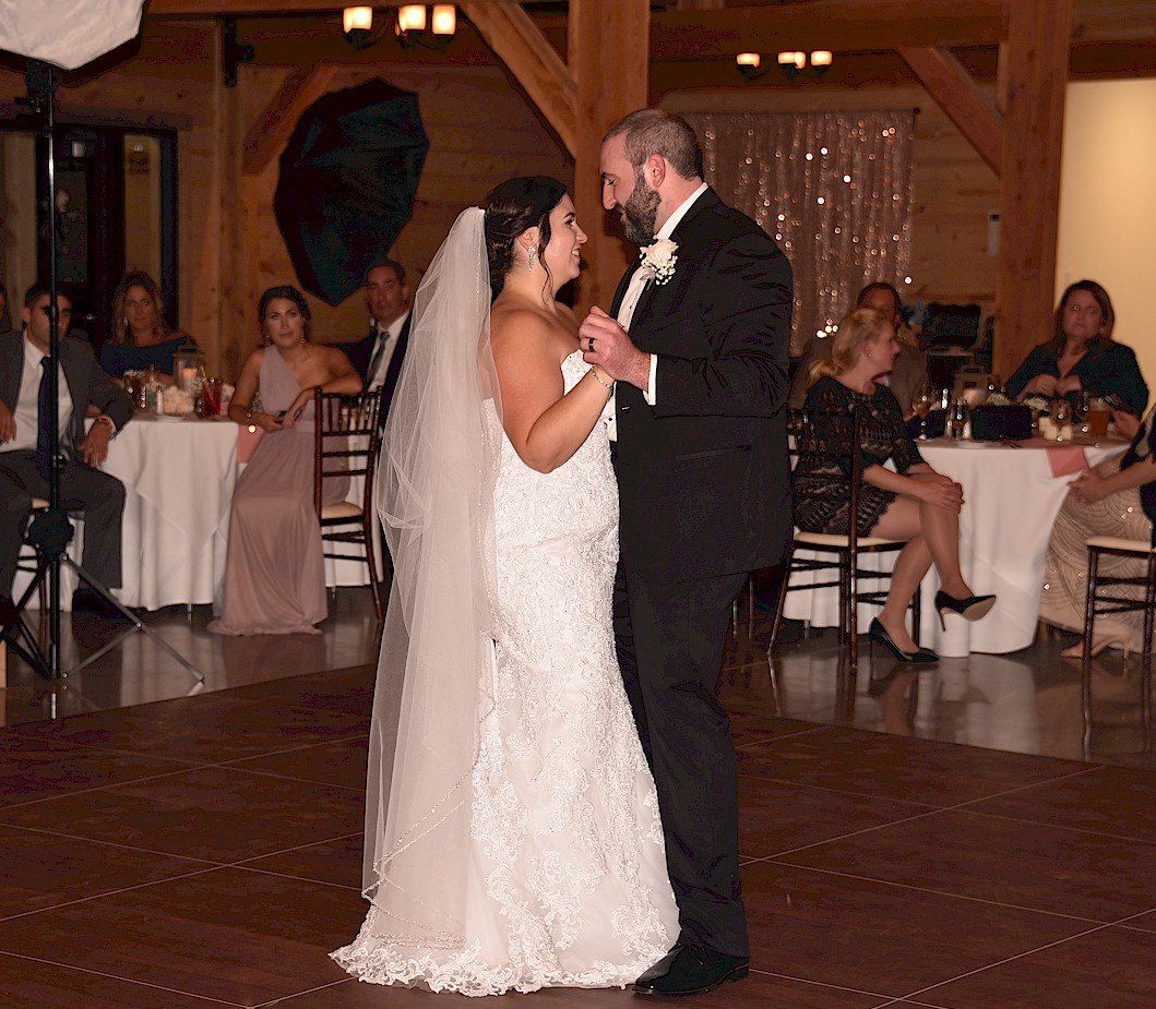 bride groom first dance at Barn At Bull Meadow, Concord, NH