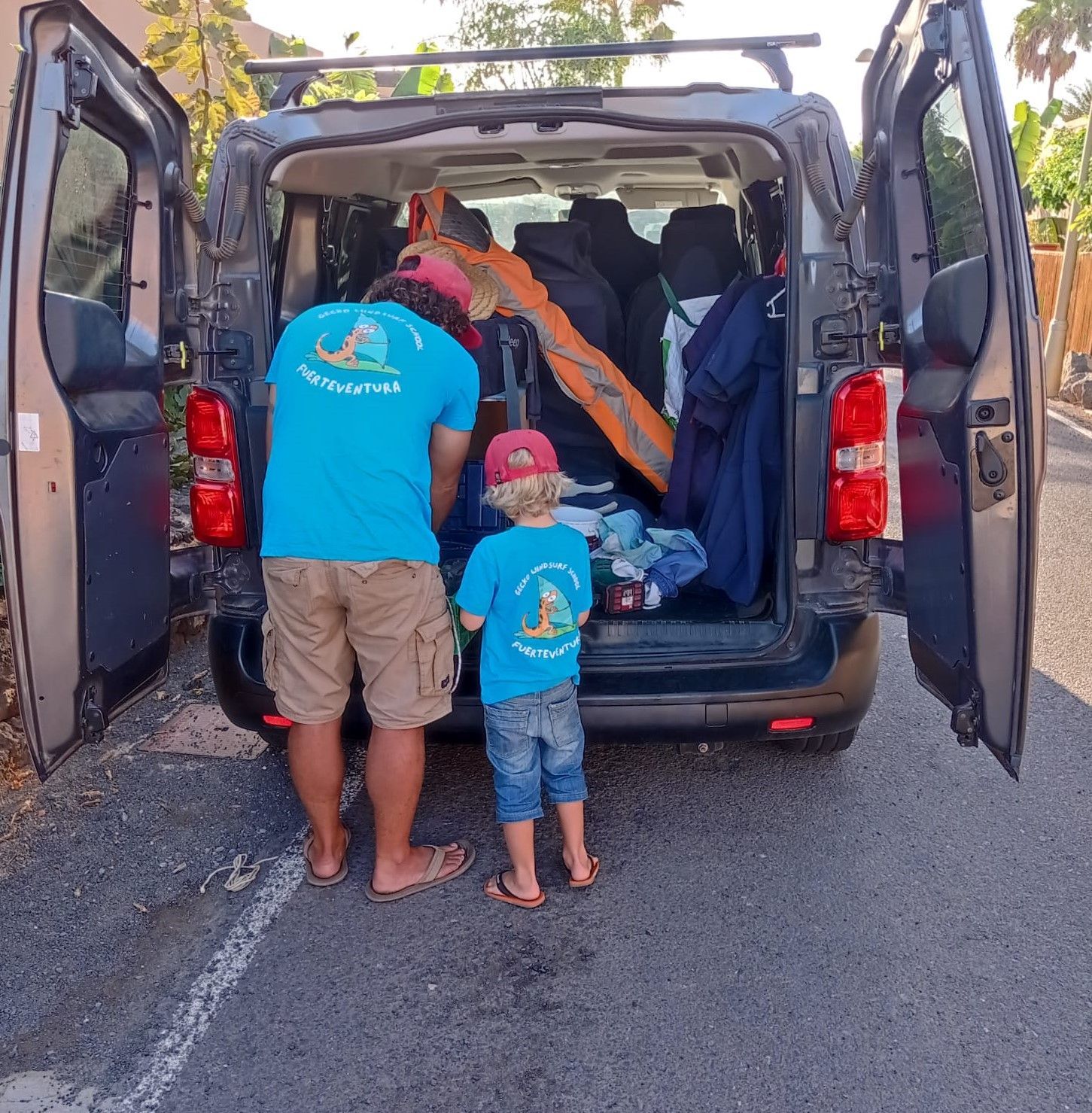 promo t-shirt for clients of windsurfing school in Corralejo