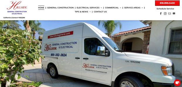 Electrician website built by Zoe Seo and Web Design.