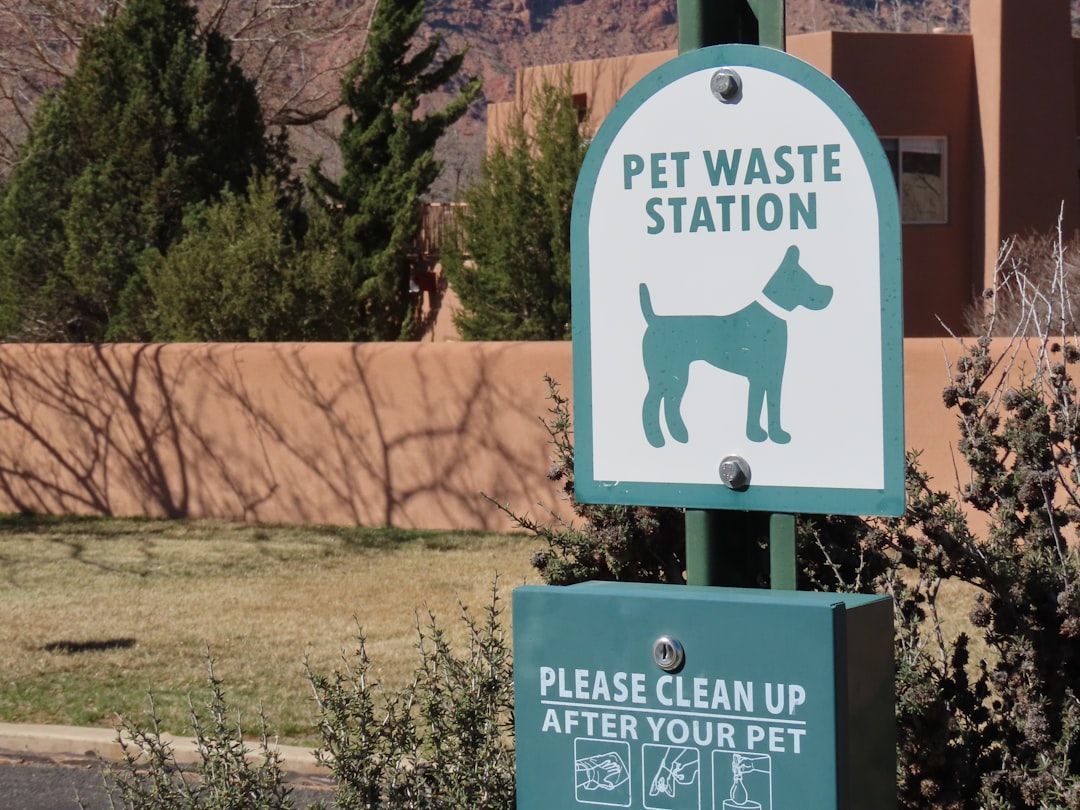 commercial property with dog waste stations - commercial dog waste removal