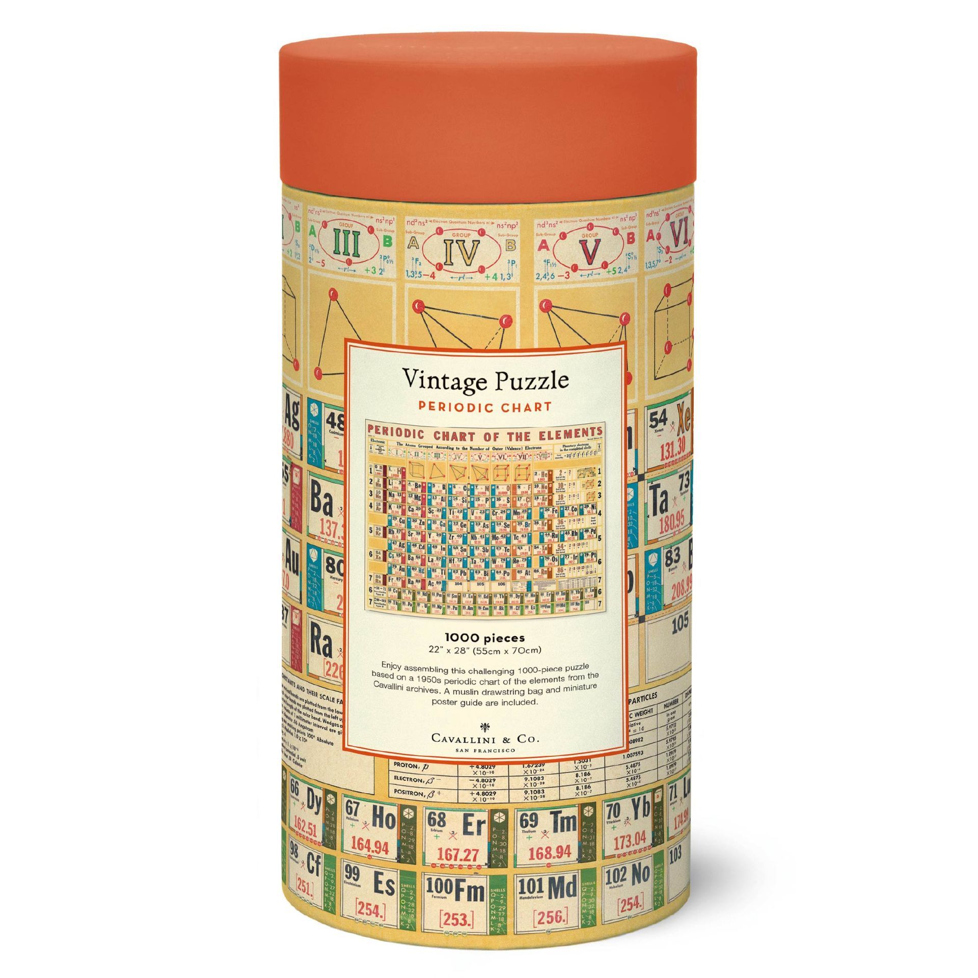 Puzzle Vintage Periodic Chart 1000 Peças (55X70cm)