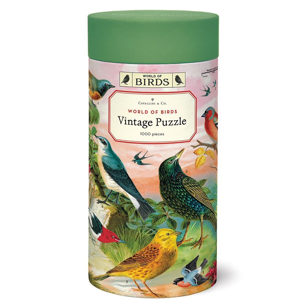 Puzzle Vintage World of Birds 1000 Peças (55X70cm)