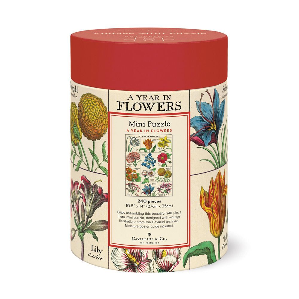 Puzzle A Year in Flowers 240 Peças (27X35cm)