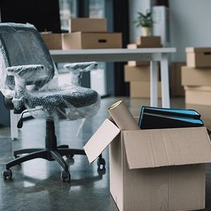 Moving Services — Office Chair And Office Supplies In Box in Greenville, SC