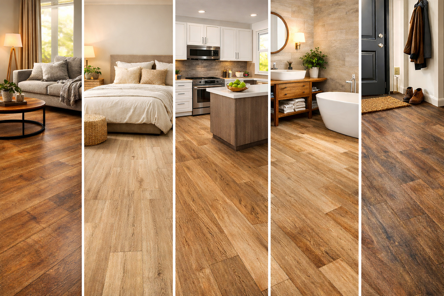 Laminate Flooring in Different Rooms
