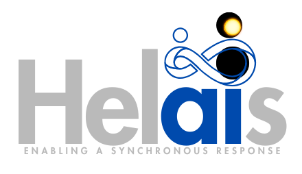 A logo for helais enabling a synchronous response
