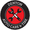 A logo for denton auto care and tire