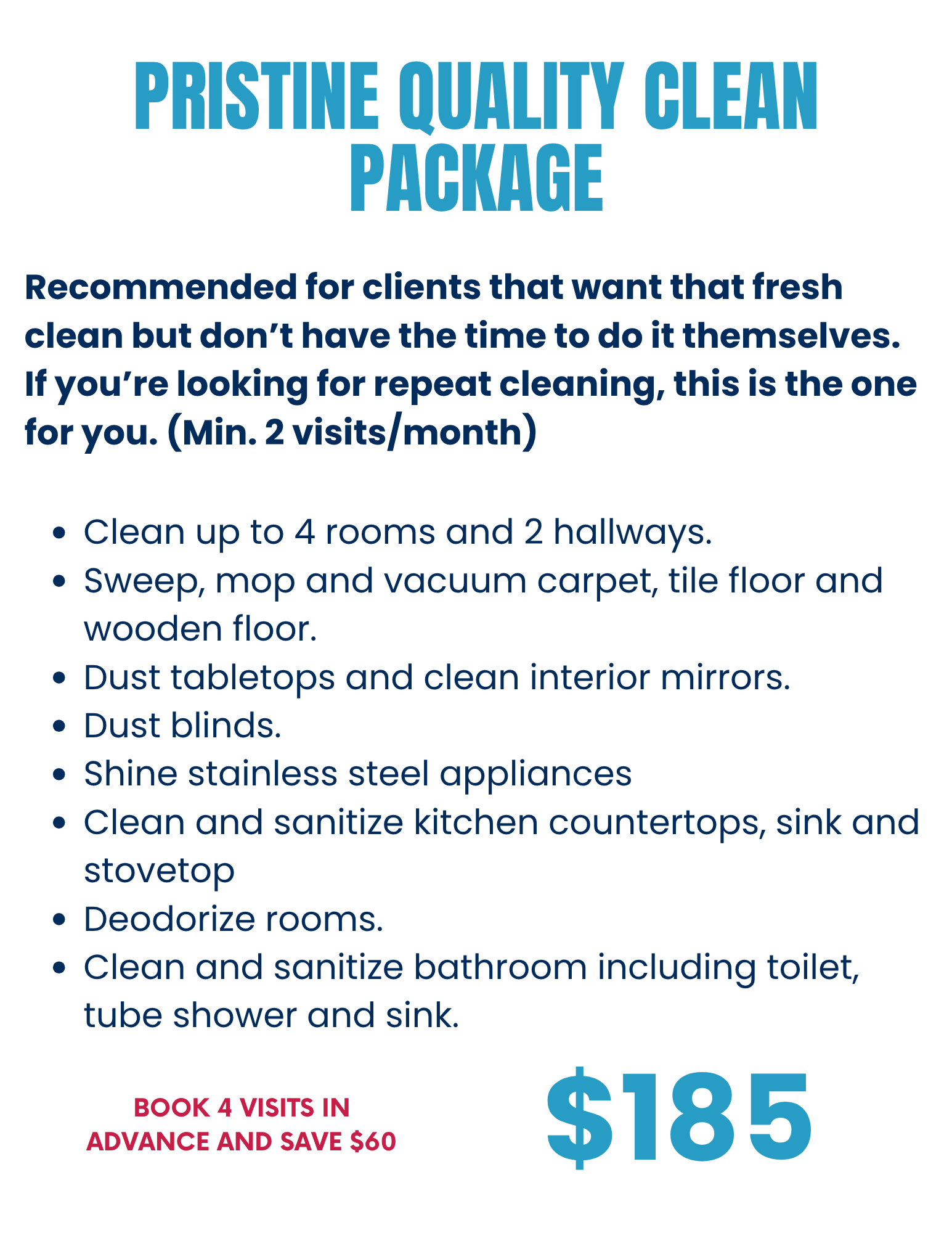 A cleaning service flyer: 