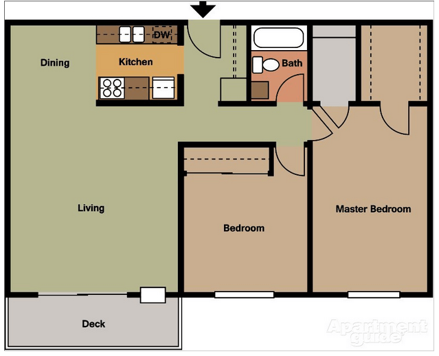 2 bedroom floorplan
