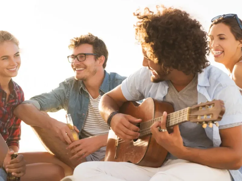 Image of a person having fun learning