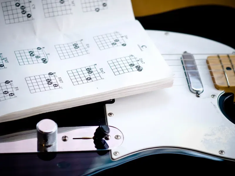Image of guitar learning material.